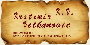 Krstimir Velkanović vizit kartica